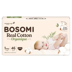 보솜이 리얼코튼 오가니크 밴드형 기저귀 남여공용, 46매