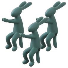 루벤코 식물 다용도 원예 지지대 진초록, 3개