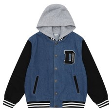 SFIT 男童牛仔斜紋學院風連帽外套