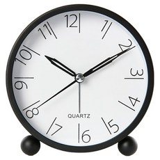 WE CHAMP 超靜音時尚工業風鬧鐘 WTB-360, 黑色