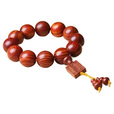 Brandion 原木幸運佛珠手鍊 07款 2公分串珠, 1個, 單一顏色