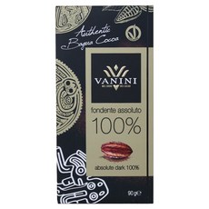 義大利 VANINI absolute黑巧克力, 90g, 1개
