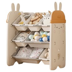 Inhe 英禾 探險兔收納架 組合1, 3層, 茉莉白