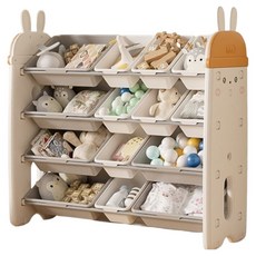 lilikoko 哩哩摳摳 探險兔收納架 組合5, 4層, 茉莉白