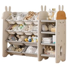 Inhe 英禾 探險兔收納架 組合7, 4層, 茉莉白