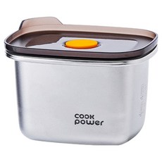 cook power 鍋寶 微氧系列可微波316不鏽鋼保鮮盒 450ml, 1個, 不鏽鋼色