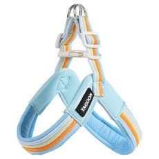요런개 반려동물 통기성 좋은 줄무늬 반려동물 하네스, 01 블루, 1개