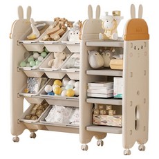 lilikoko 哩哩摳摳 探險兔收納架 組合14, 4層, 茉莉白