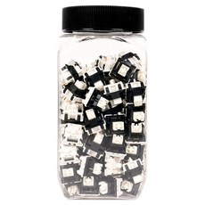 QSENN Bsun 軸體 黑糖拿鐵 5腳 線性 100顆, 黑色 + 白色, 製造商軸
