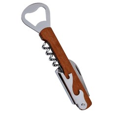 다용도 와인 맥주 사펠리 원목 손잡이 병따개, 혼합색상, 1개