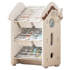 lilikoko 哩哩摳摳 A 甜點屋收納架 組合一, 3層, 玉蓮白