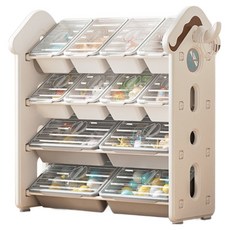 lilikoko 哩哩摳摳 A 甜點屋收納架 組合四, 4層, 玉蓮白