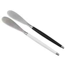 Bogen 韓國製造 Levian 緞面餐具 奶油刀 2件組, 1套, 黑色, 白色