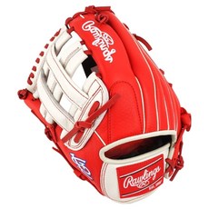 RAWLINGS Select Pro Lite 特別訂製 MLB 球隊標誌手套 左投專用 GHW5SPLNA-6-STL(RH), 1個, 猩紅色