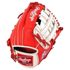 RAWLINGS Select Pro Lite 特別訂製 MLB 球隊標誌手套 右投用 GHW5SPLNA-6-STL, 1個, 猩紅色