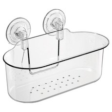 小麥購物 真空吸盤置物架 L2335 深款, 透明色, 1個