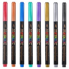 동아피엠에스 메탈 수성 마카펜 8종 세트, 1세트, 8색