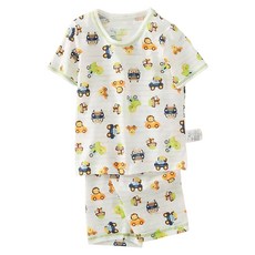 Bebehome居家生活 日本竹節棉透氣兒童居家衣 睡衣睡褲2件組 1歲半/85cm適用