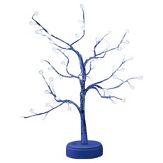 小麥購物 LED觸控聖誕樹燈夜燈, 雪花樹燈 藍色 + 白色