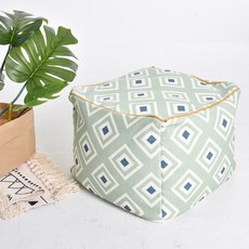 Craftsman In Storage 收納職人 簡約北歐ins風棉線編織坐墩/沙發凳/懶人矮凳, 絕美綠光 綠色