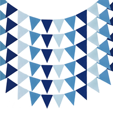 코히모 펠트 파티 캠핑용 깃발 가랜드 12종 세트 5W0457, 6세트, 블루 계열