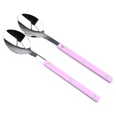 Bogen 韓國製造 Marson 銀色餐具 主餐匙, 紫丁香色, 2個