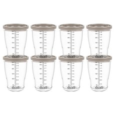 Bebelock 嬰兒用PP密封副食品容器, 280ml, 巧克力色, 8個
