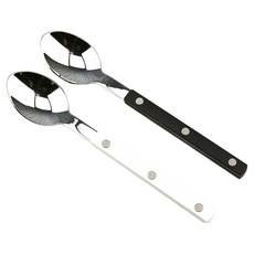 Bogen Marson 銀色餐具茶匙 2件組, 1套, 黑色, 白色