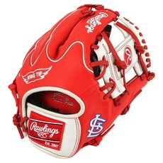RAWLINGS Select Pro Lite 特別訂製 MLB 球隊標誌手套 右投用 GHW5SPL205W-2-STL, 1個, 猩紅色