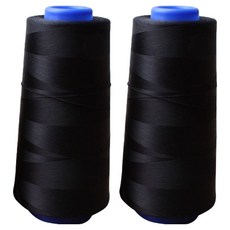 ButtonKing 彈性佳的縫紉線 拷克線 2500m, 2個, 黑色