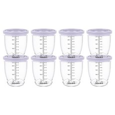 Bebelock 密封型副食品保存容器, 240ml, 熏衣草, 8個