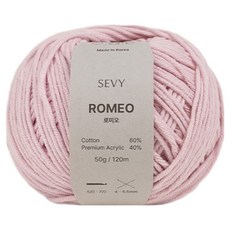 쎄비 로미오 뜨개실 50g, 88 딸기우유, 1개