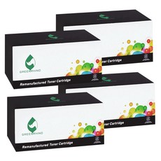 GREENRHINO 綠犀牛 for HP CF510A/CF511A/CF512A/CF513A 204A 環保碳粉匣 LaserJet Pro/LJP M154nw適用, 4個, 黑色 + 紅色+ 黃色 + 藍色