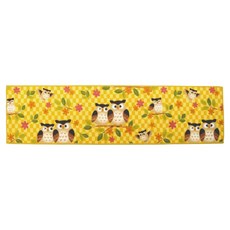 San Luna 貓頭鷹抗菌廚房墊 日本製, 黃色, 1個