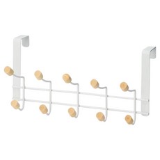 鐵藝原木門後掛勾 10勾, 1個, 白色