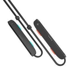 HOHOO 任天堂 Switch 2 Joy-Con 手腕固定器 握把 腕帶 掛繩 握把套 左右套組, 1套, 黑色, 單一商品