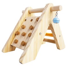 原木軟木梯子鸚鵡玩具, 1個, 木質