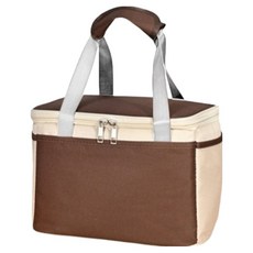 微笑午餐盒大型保溫保冷袋, 棕色, 1個
