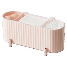 小麥購物 桌面化妝棉收納盒 L2356, 1個, 粉色