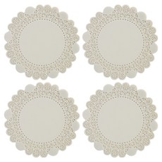 미르코리아 감성 도일리 실리콘 컵받침 4p, 그레이, 1세트