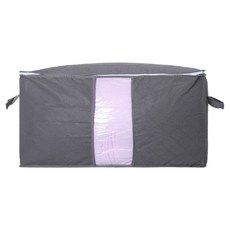 小麥購物 繽紛竹炭衣物棉被收納袋 L2353, 灰色, 1個