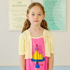 KADE COCO 女童Avec Toi愛心鏤空短版罩衫