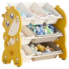 lilikoko 哩哩摳摳 萌鹿鐵桿收納架 組合2, 3層, 琥珀黃