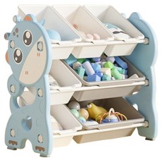 lilikoko 哩哩摳摳 萌鹿鐵桿收納架 組合2, 3層, 雀羽藍