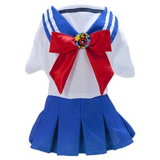QIDINA 日系變身美少女水手寵物服, 1件, 藍色