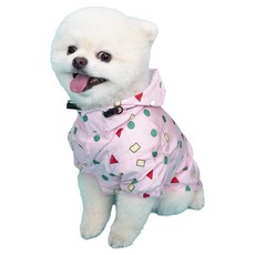 QIDINA 防水寵物雨衣防風防水衣, 1件, 粉色