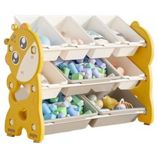 lilikoko 哩哩摳摳 萌鹿鐵桿收納架 組合3, 3層, 琥珀黃