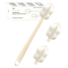 티지엠 유아용 이지 리플레이스 핸들 + 교체형 다용도솔 헤드 3p 세트, 아이보리, 1세트