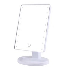 Couselect LED高清補光USB觸控旋轉方形美妝鏡/化妝鏡, 白色