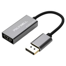 POLYWELL 寶利威爾 DP轉HDMI 訊號轉換器 公對母 4K60Hz 主動式, PW15-T04-A010, 1條